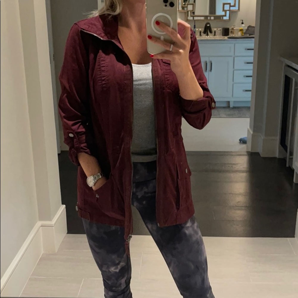 Maroon utility jacket